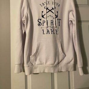 White and navy nautical ladies hoodie size med